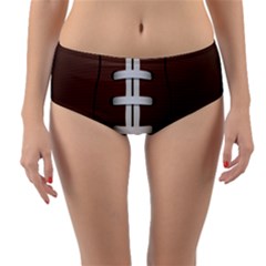 Football Ball Reversible Mid-waist Bikini Bottoms by BangZart