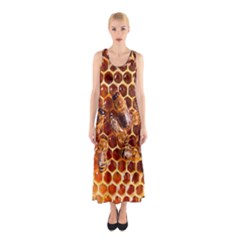 Honey Bees Sleeveless Maxi Dress by BangZart