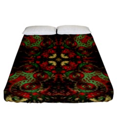 Fractal Kaleidoscope Fitted Sheet (california King Size) by BangZart