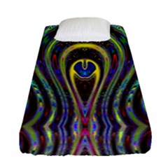 Curves Color Abstract Fitted Sheet (single Size) by BangZart