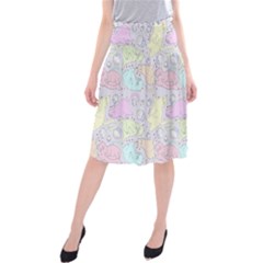 Cat Animal Pet Pattern Midi Beach Skirt by BangZart