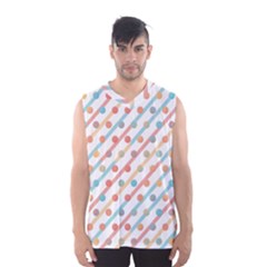 Simple Saturated Pattern Men s Basketball Tank Top by linceazul