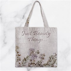 Shabby Chic Style Motivational Quote Zipper Grocery Tote Bag by dflcprints