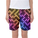 Abstract Small Block Pattern Women s Basketball Shorts View1