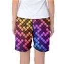 Abstract Small Block Pattern Women s Basketball Shorts View2