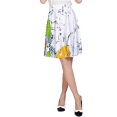 Fruits Water Vegetables Food A-line Skirt by BangZart