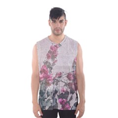 Shabby Chic Style Floral Photo Men s Basketball Tank Top by dflcprintsclothing