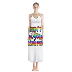 Dont Need Your Approval Button Up Chiffon Maxi Dress by Valentinaart