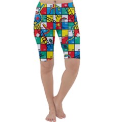 Snakes And Ladders Cropped Leggings  by BangZart