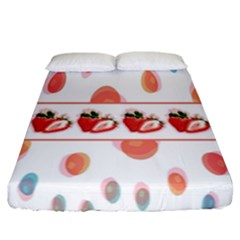 Strawberries Fitted Sheet (california King Size) by SuperPatterns