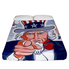 Independence Day United States Of America Fitted Sheet (queen Size) by BangZart