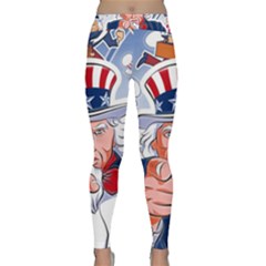 Independence Day United States Of America Classic Yoga Leggings by BangZart