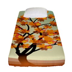 Branches Field Flora Forest Fruits Fitted Sheet (single Size) by Nexatart