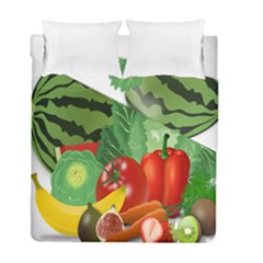 Fruits Vegetables Artichoke Banana Duvet Cover Double Side (full/ Double Size) by Nexatart