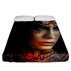 Digital Fantasy Girl Art Fitted Sheet (queen Size) by BangZart