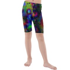 Full Colors Kids  Mid Length Swim Shorts by BangZart