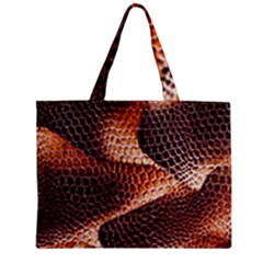 Snake Python Skin Pattern Zipper Mini Tote Bag by BangZart