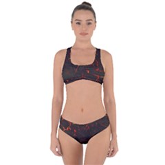 Volcanic Textures Criss Cross Bikini Set by BangZart