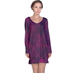 Pinkpunkplaid Long Sleeve Nightdress by designsbyamerianna