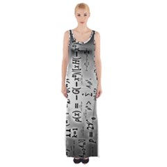 Science Formulas Maxi Thigh Split Dress by BangZart