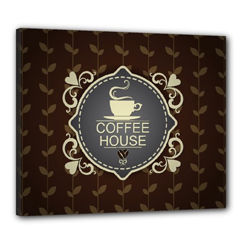 Coffee House Canvas 24  X 20  by BangZart