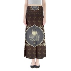 Coffee House Full Length Maxi Skirt by BangZart