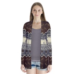 Coffee House Drape Collar Cardigan by BangZart