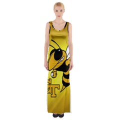 Georgia Institute Of Technology Ga Tech Maxi Thigh Split Dress by BangZart