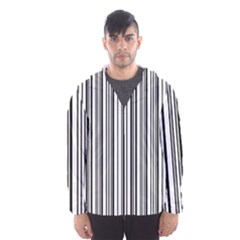 Barcode Pattern Hooded Wind Breaker (men) by BangZart