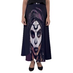 Voodoo  Witch  Flared Maxi Skirt by Valentinaart