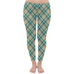 Teal Plaid 1 Classic Winter Leggings by NorthernWhimsy