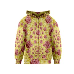 Roses And Fantasy Roses Kids  Zipper Hoodie by pepitasart