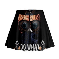 Do What Your Brain Says Mini Flare Skirt by Valentinaart