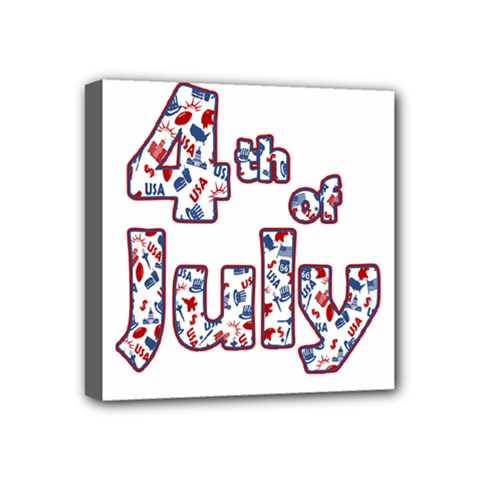 4th Of July Independence Day Mini Canvas 4  X 4  by Valentinaart