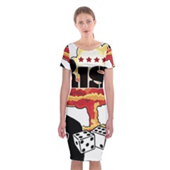 Nuclear Explosion Trump And Kim Jong Classic Short Sleeve Midi Dress by Valentinaart