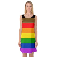 Philadelphia Pride Flag Sleeveless Satin Nightdress by Valentinaart