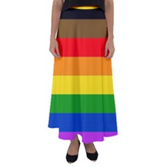 Philadelphia Pride Flag Flared Maxi Skirt by Valentinaart