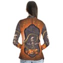 Halloween, Funny Mummy With Pumpkins Drape Collar Cardigan View2