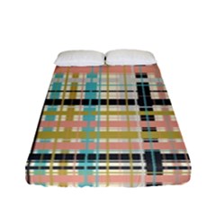 Plaid Pattern Fitted Sheet (full/ Double Size) by linceazul