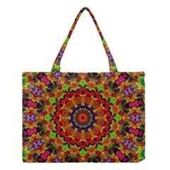 Fractal Mandala Abstract Pattern Medium Tote Bag by paulaoliveiradesign