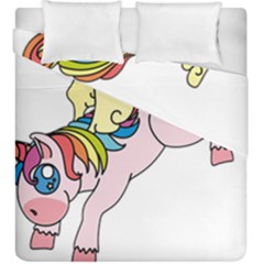 Unicorn Arociris Raimbow Magic Duvet Cover Double Side (king Size) by Nexatart