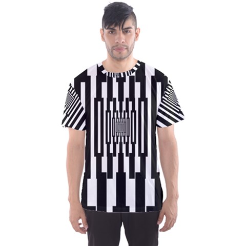 Black Stripes Endless Window Men s Sports Mesh Tee by designworld65