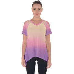 Ombre Cut Out Side Drop Tee by ValentinaDesign