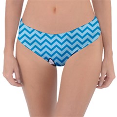 Chevron Shark Pattern Reversible Classic Bikini Bottoms by emilyzragz