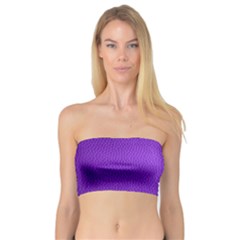 Purple Skin Leather Texture Pattern Bandeau Top by paulaoliveiradesign