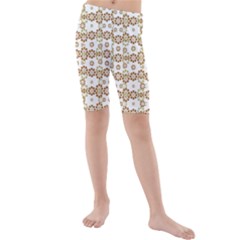 Multicolor Graphic Pattern Kids  Mid Length Swim Shorts by dflcprints