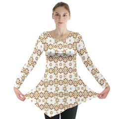 Multicolor Graphic Pattern Long Sleeve Tunic  by dflcprints