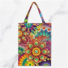 Colorful Abstract Pattern Kaleidoscope Classic Tote Bag by paulaoliveiradesign