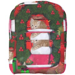 Christmas, Funny Kitten With Gifts Full Print Backpack by FantasyWorld7