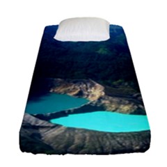 Kelimutu Crater Lakes  Indonesia Fitted Sheet (single Size) by Nexatart